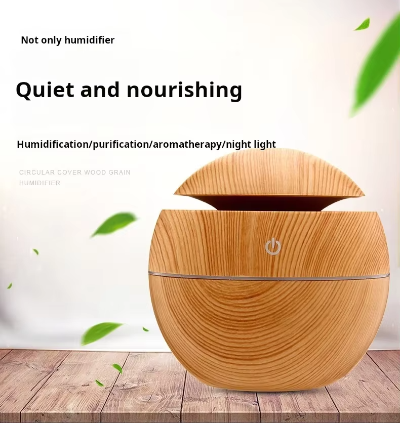 Smart Wood Grained Aroma Diffuser & Air Humidifier