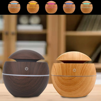 Smart Wood Grained Aroma Diffuser & Air Humidifier